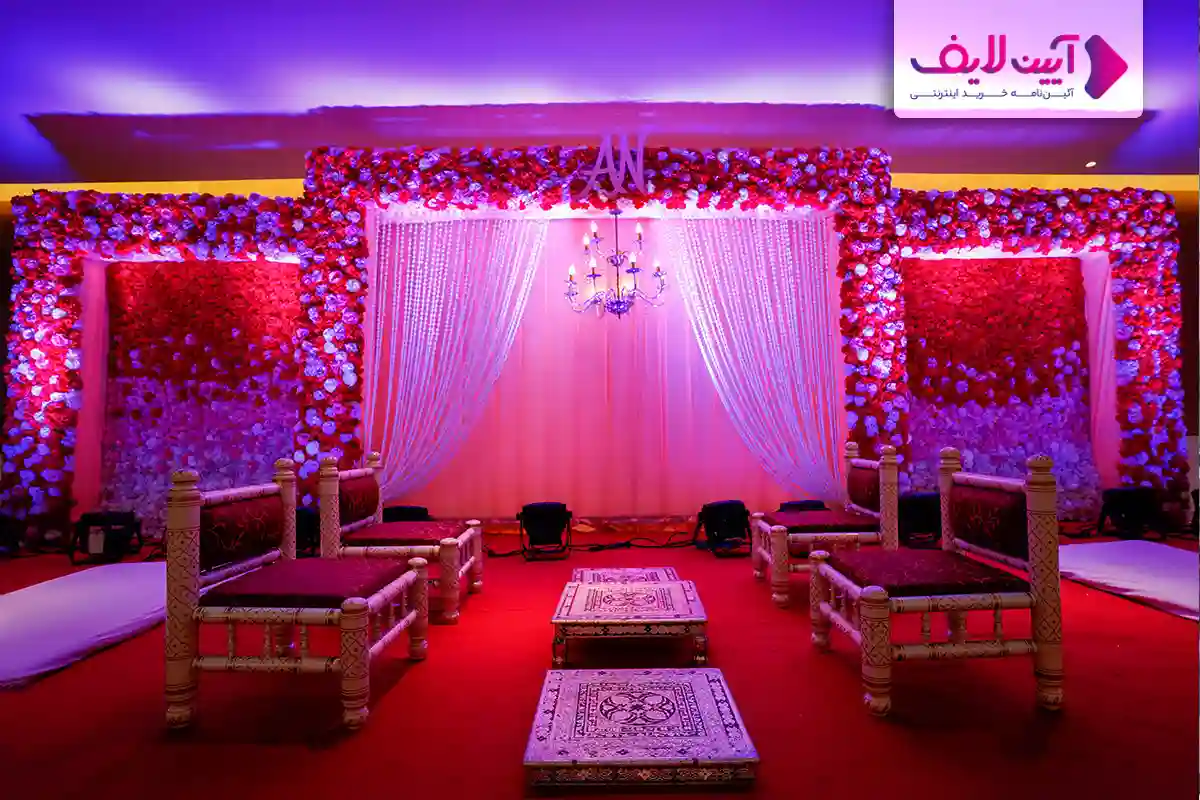 تالار پذیرایی و سالن عروسی به سبک هندی