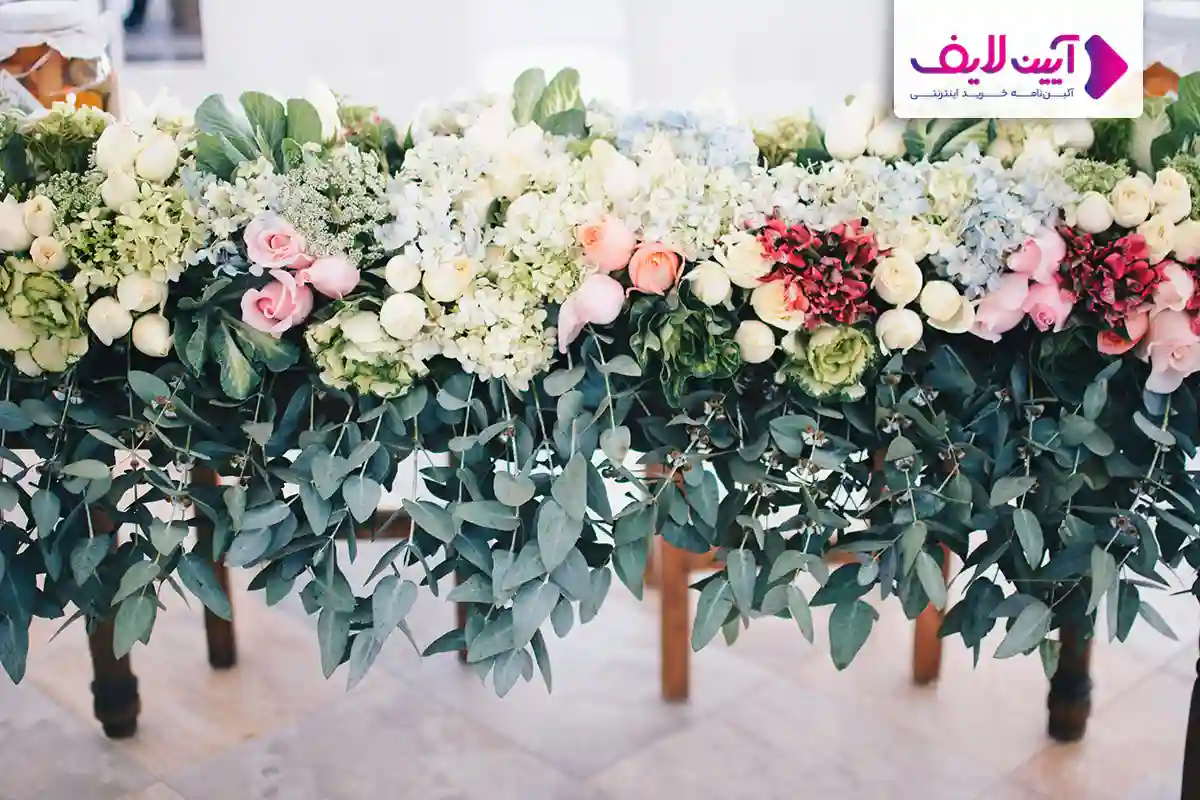 گل آرایی جانبی در مجالس عروسی