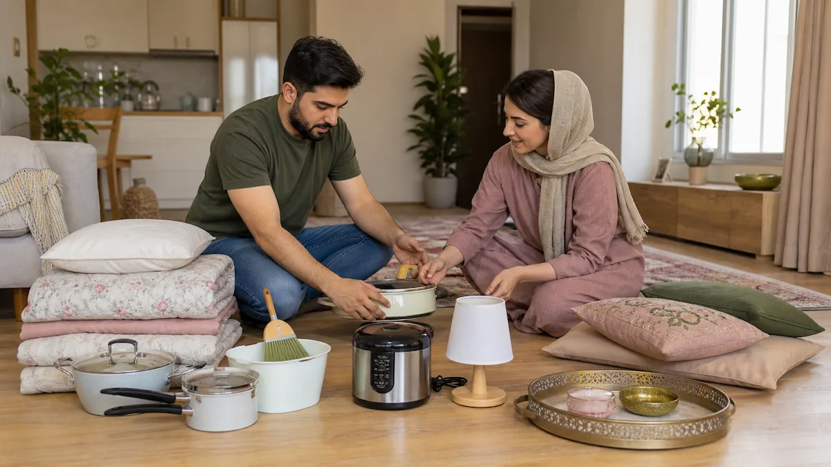 نمایش سه گروه خرید ضروری، قابل‌تعویق و انتخابی برای جهیزیه